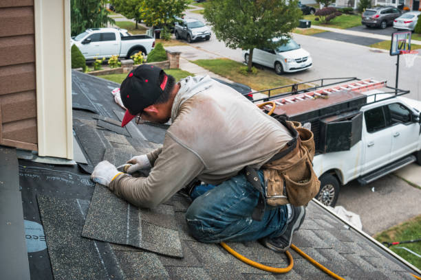 Professional Roof Leak Repair technician working in Bleiblerville, TX